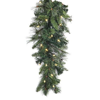 Deluxe Belgium Pre-Lit Garland with 100 Clear/White Lights