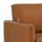 Modern Upholstered Light Brown Square Swivel Armchair with Matel Base (Set of 2)-881606306