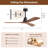 Sofucor Kemp 52" 3-Solid Wood Blade Classic Ceiling Fan with Remote Control and no Lights-91715618