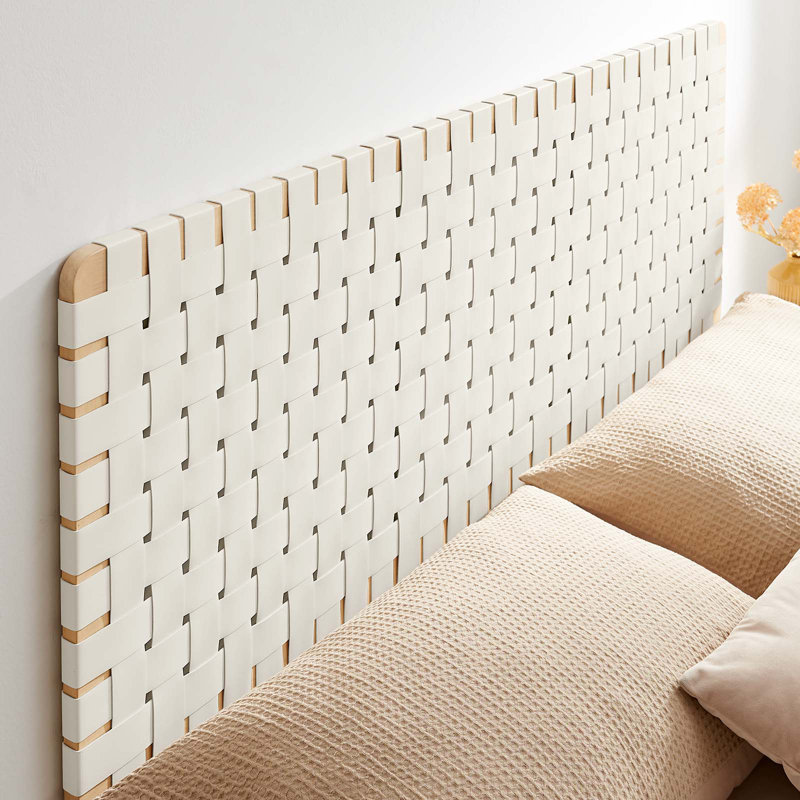 Modway Sparta Solid Wood Headboard, Beige, Queen