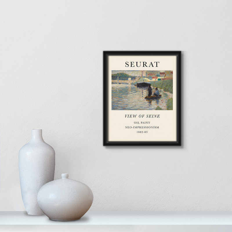 Collection «Old View» par Georges Seurat, Cadre flottant espresso, Non, H 11,5 po x l 9,5 po x P 2 po