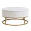 Table basse ronde 31,5 po avec tiroirs, table d'appoint avec rangement