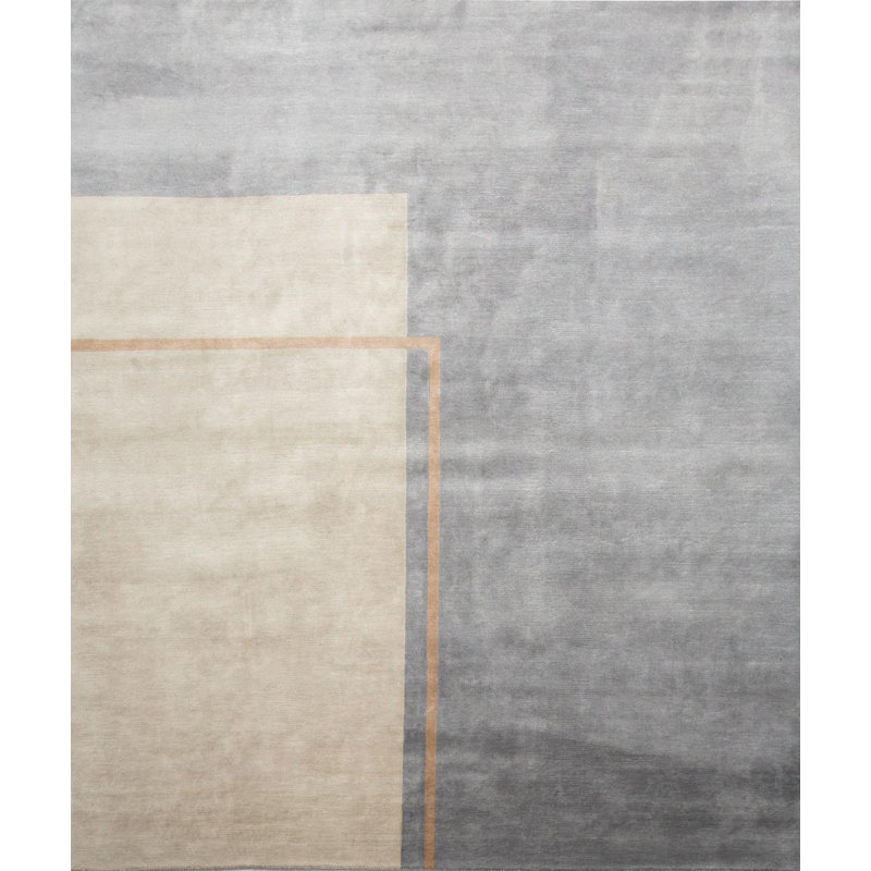 Tapis rectangulaire en laine noué à la main Modern Edit