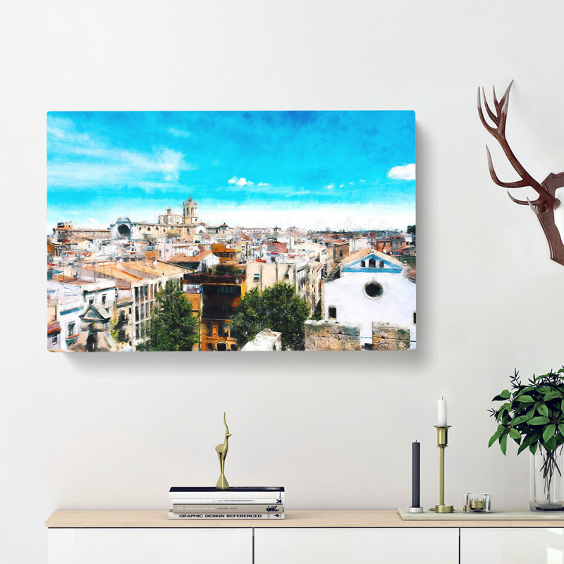 View Of Tarragona In Spain - Wrapped Canvas Painting, 40cm H x 60cm W x 3cm D