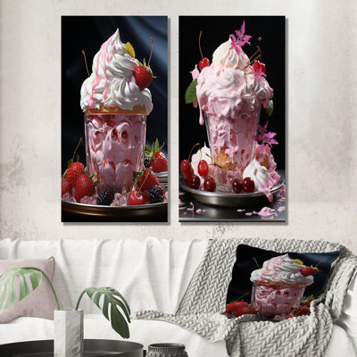 Sweet Indulgence Ice Cream - Desserts, ensemble de 2 impressions sur toile