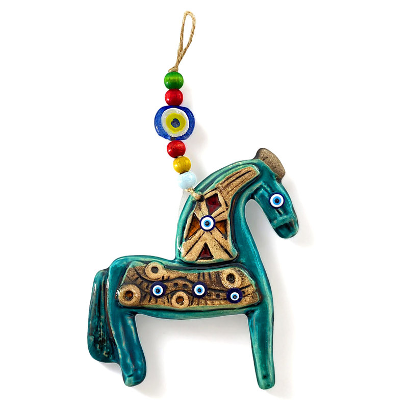 Décoration murale cheval en céramique