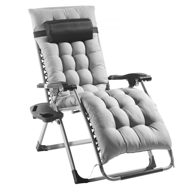 Fauteuil inclinable 26 po Zero Gravity, Gris, Noir