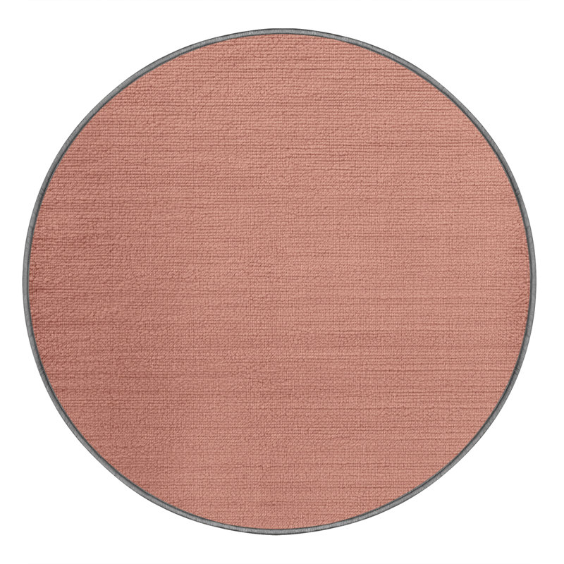 Tapis brun uni lavable à la machine, Rond 7 pi