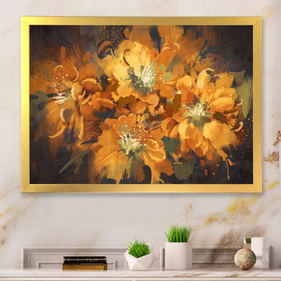 Fleurs orange orangées - reproduction sur toile
