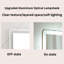 Miroir de salle de bain à DEL avec miroirs de salle de bain avec lumières avant et antibrouillard à fixation murale sans cadre-214160600