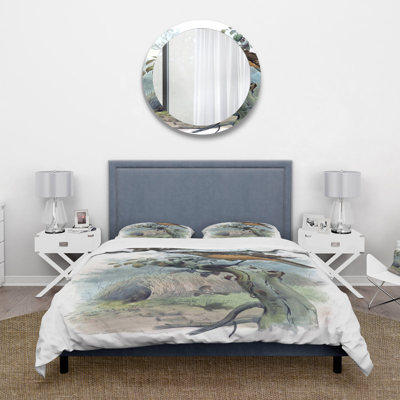 Une monographie des oiseaux du paradis - Ensemble de housse de couette traditionnel - Microfibre de polyester