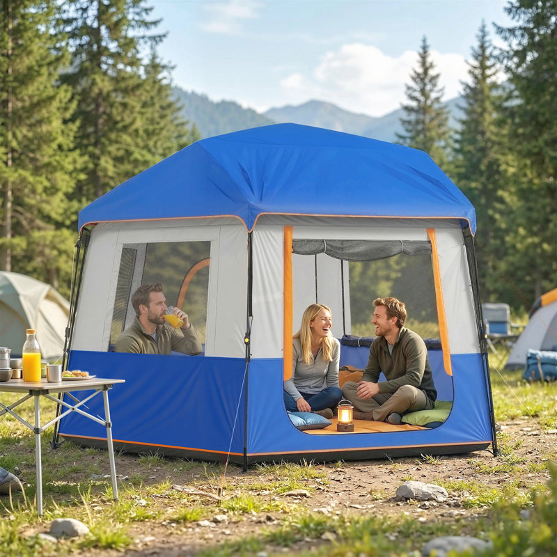 4 Person Tent, Blue