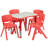 Goddard 21.875"W x 26.625"L Rectangular Plastic Height Adjustable Activity Table Set with 4 Chairs-12161734