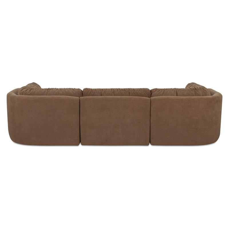 Matina Lounge Modular Sectional Taupe, Tan Polyester