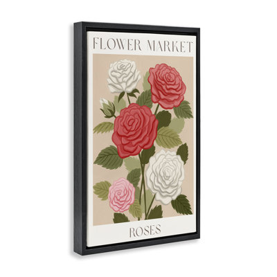 Cadre flottant Flower Market Roses, design par Courtney Haley