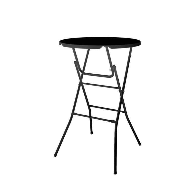 Table de banquet pliante ronde en plastique 31,5 po, portable pour les fêtes et les événements en plein air, 31.5''W, Noir