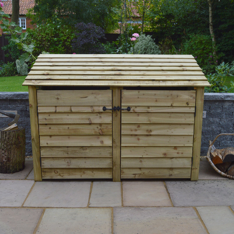 Tappahannock 180cm W x 80cm D Solid Wood Log Store, Light Green