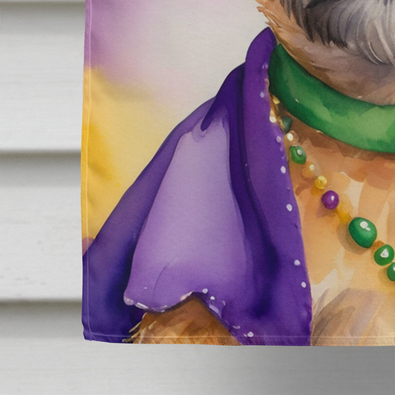 Double Sided 40'' H x 28'' W Polyester Mardi Gras House Flag