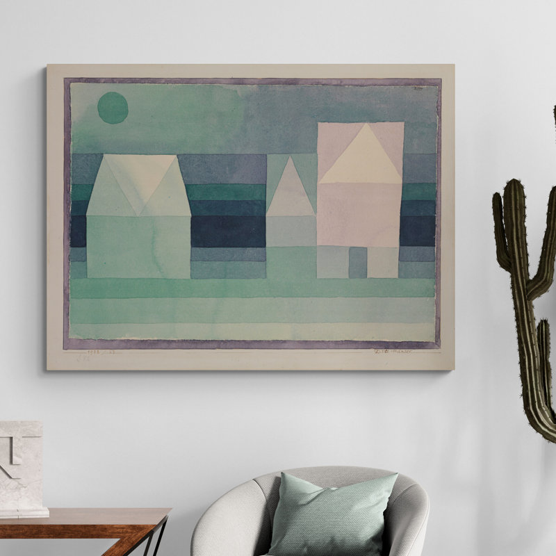 Three Houses by Paul Klee - Wrapped Canvas Print, 21cm H x 31cm W
