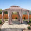 Pavillon de jardin avec patio en acier kaki de 10 pi x 13 pi, avec structure en métal et acier kaki
