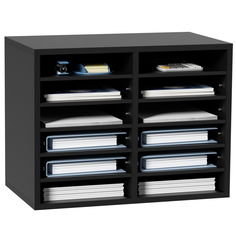 Mecos 20.4'' Wide File Cabinet, Black