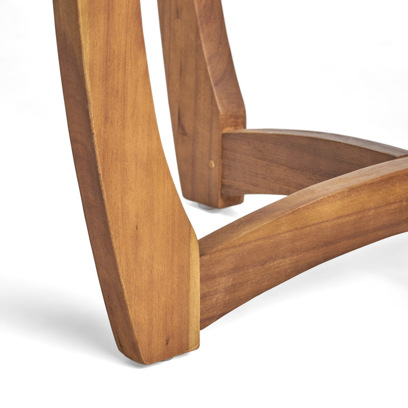 Table d'appoint d'extérieur ronde en bois d'acacia, Teck