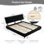 Structure de lit grand format avec tête de lit capitonnée, très grand coussin décoratif ultra doux, lit plateforme tapissier en chenille avec lattes en métal et en bois, support solide et silencieux-1845306502-1845306500