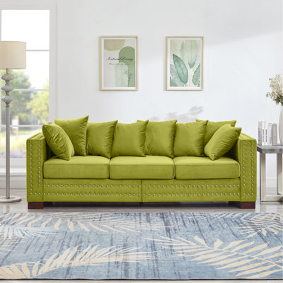 Velours rembourré avec accoudoirs carrés décoratifs Modern Design