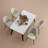 Hozel 5-Piece 63" Rectangular Dining Table Set with Upholstered Chairs and Metal Frame-661209051-661209050