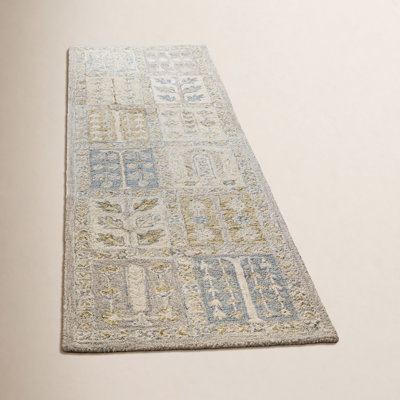 Hand-Tufted Geometric Wool Rug
