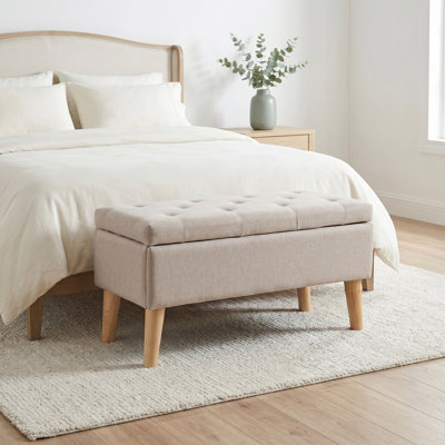 Banc de rangement avec repose-pieds de 32 po de largeur