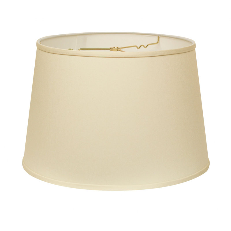 Ivory Cotton Empire Lampshade with Brass Washer Fitter