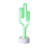 11.5" Battery Operated Neon Style LED Green Cactus Table Light