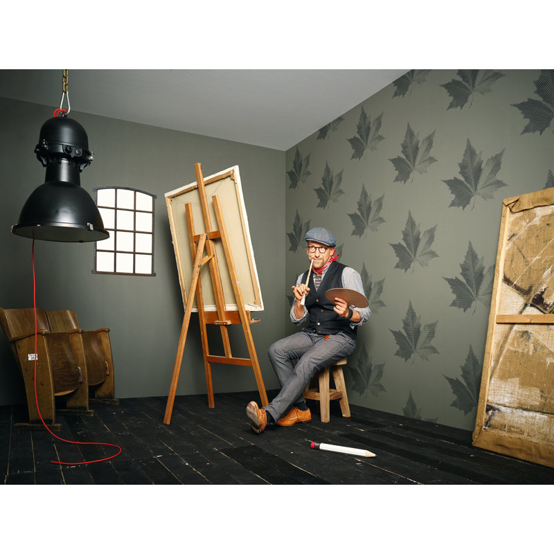 Rouleau de papier peint l 33 pi x l 21 po modern graphic Krohn, Vert clair