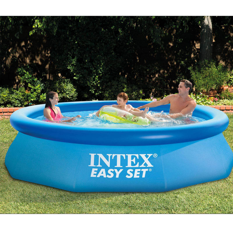 Plastic Round Inflatable Pool 30'' H x 120'' W x 120'' L