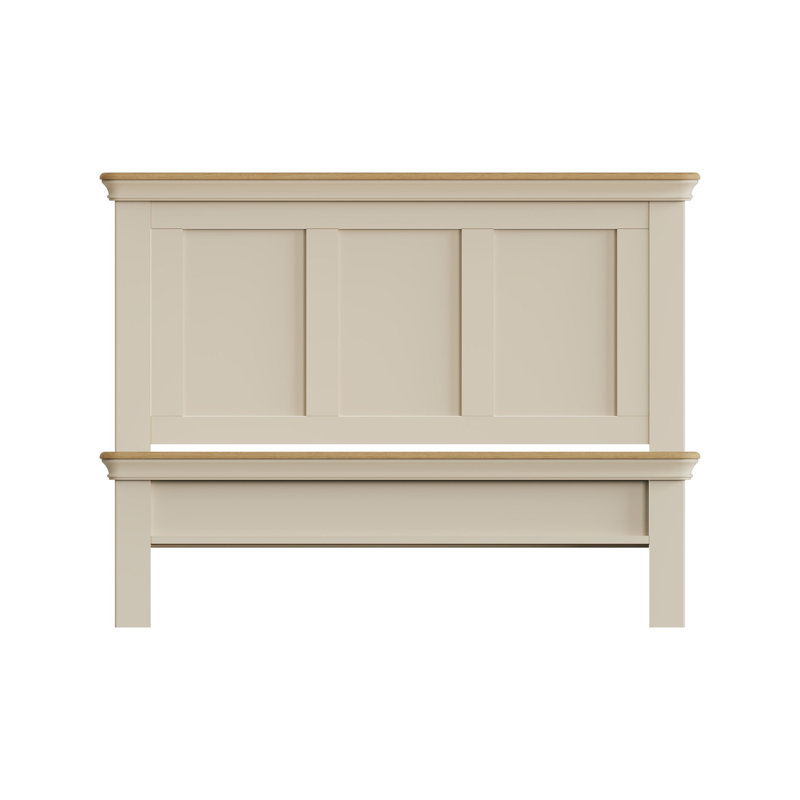Joulon Shaker Panel Bed. 4ft6 Double (For UK Mattress 135 x 190) OR 5ft Kingsize (For UK Mattress 150 x 200), Putty