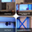 160cm Farmhouse Tv Stand For Up to 70" With Led Light, Tv Console Cabinet With Media Storage