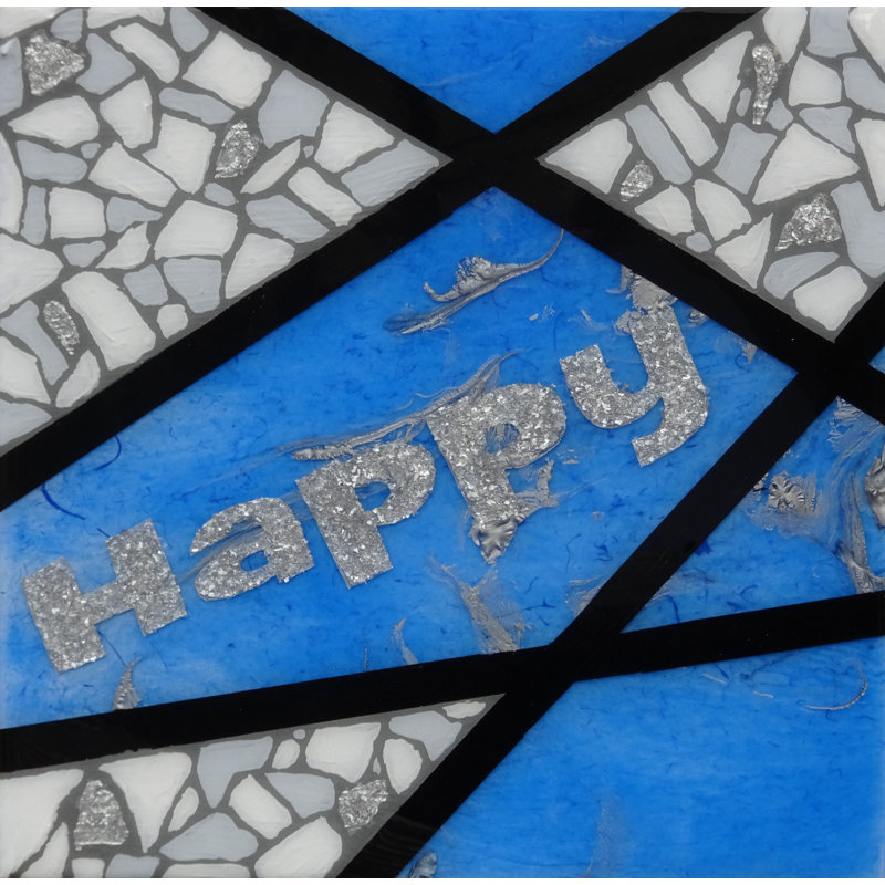 Happy-Blue Print by Eddie Bruckner