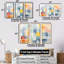 Motif de cubes multicolores V - art mural géométrique-566617728-566617729