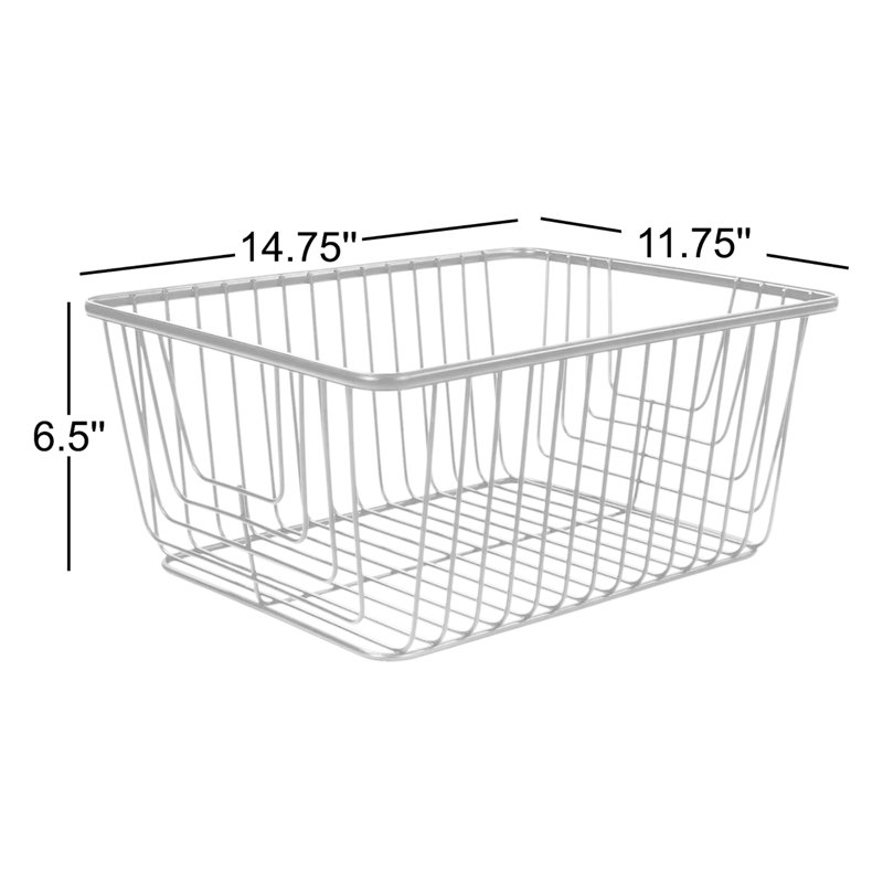 Panier en métal Ashley, Bronze, H 6,5 po x l 11,75 po x P 14,75 po