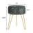 Velvet Round Footstool Ottoman-441920977