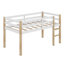Lit mezzanine simple en caoutchouc avec échelle en bois