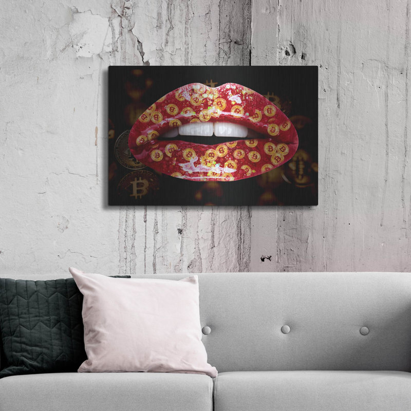 'Bitcoin Milkshake Ruby' by Metal Wall Art, 24" H x 36" W