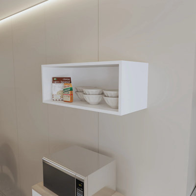 White Rock Wall Cabinet With Open Storage