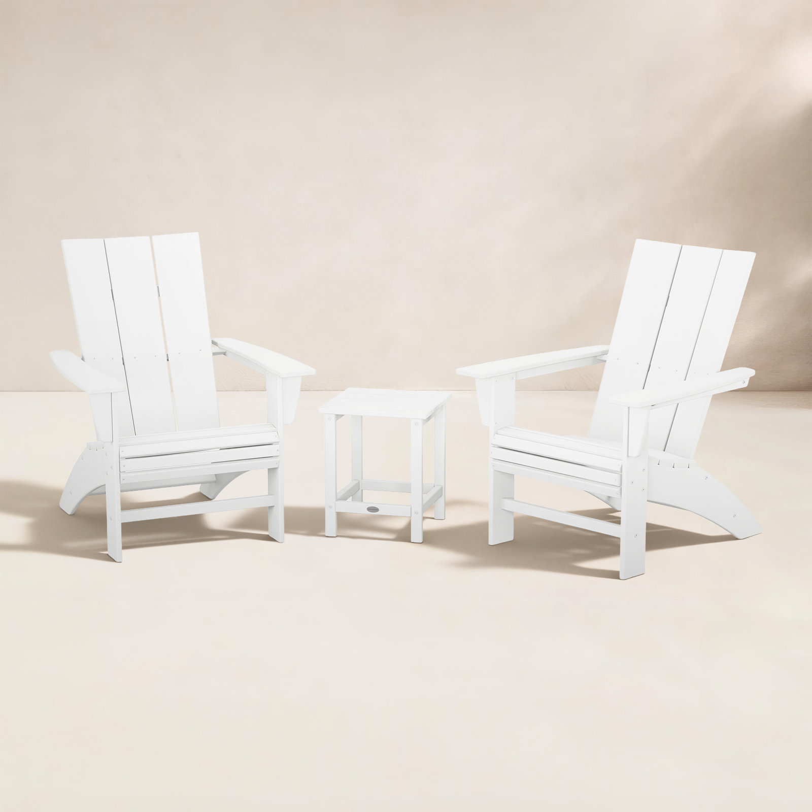 POLYWOOD® Modern Adirondack Chair, White