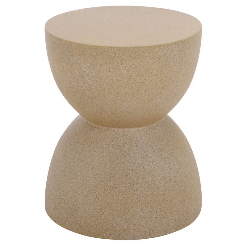 Aurielle Hourglass Accent Table, Beige