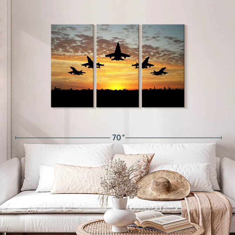 Mait Army Planes Formation, H 28 po x l 45 po