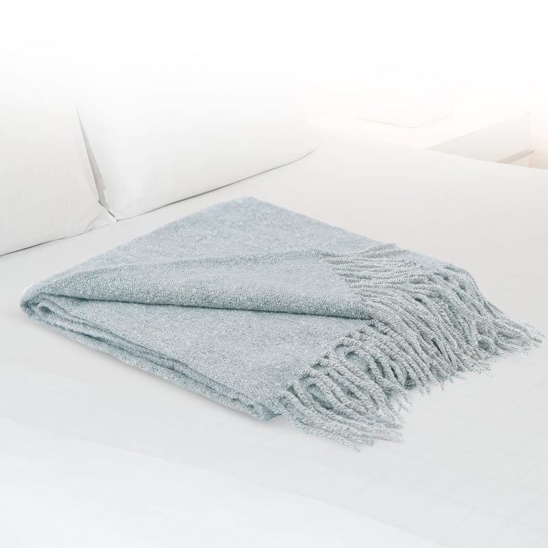  Jeté en tricot ultra doux, Gris