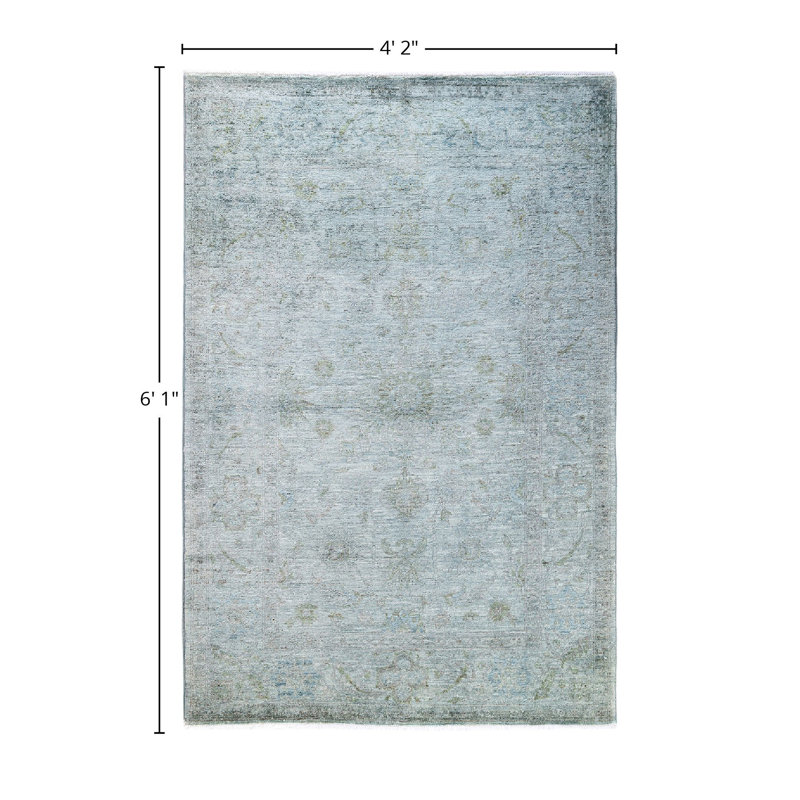 Kiswanna One-of-a-Kind 4' 2" X 6' 1" Hand Knotted Area Rug