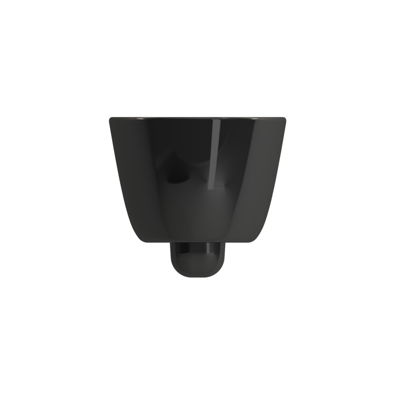 Milano Wall-hung Elongated Toilet Bowl, Black